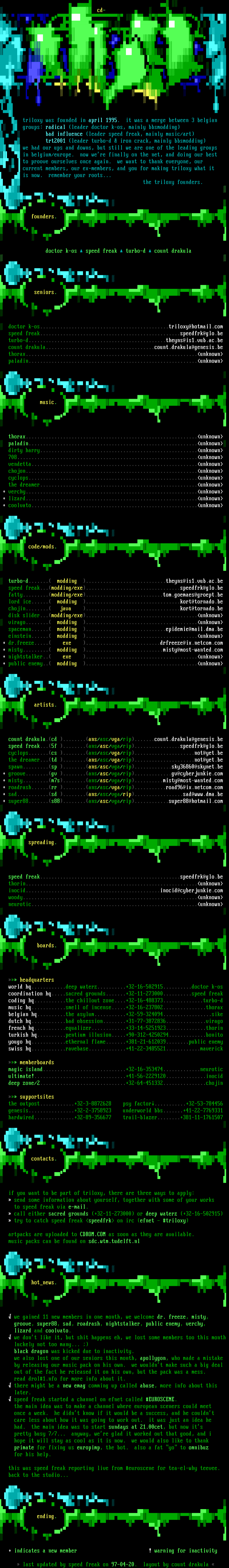 triloxy 04/97 info file by Speed Freak